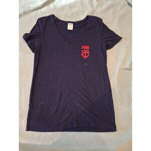 VICTORIA’S SECRET PINK 5th & Ocean MLB MINNESOTA TWINS SHORT SLEEVE SIZE SMALL